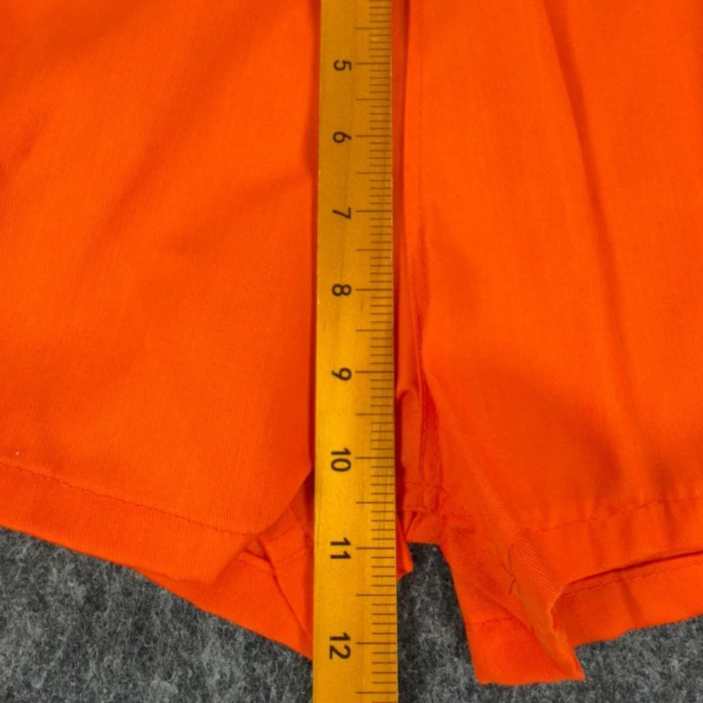 Fruit of the Loom Vintage 70s Gym Shorts Mens 28-30 Orange Deadstock NWT